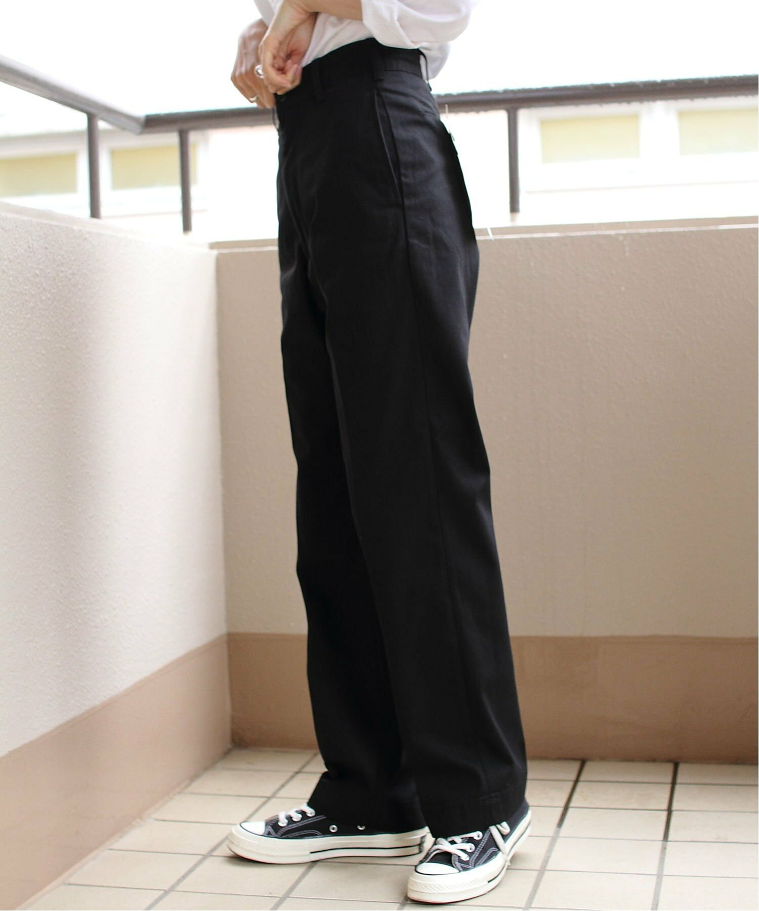 WASHED HIGH WAIST CHINO